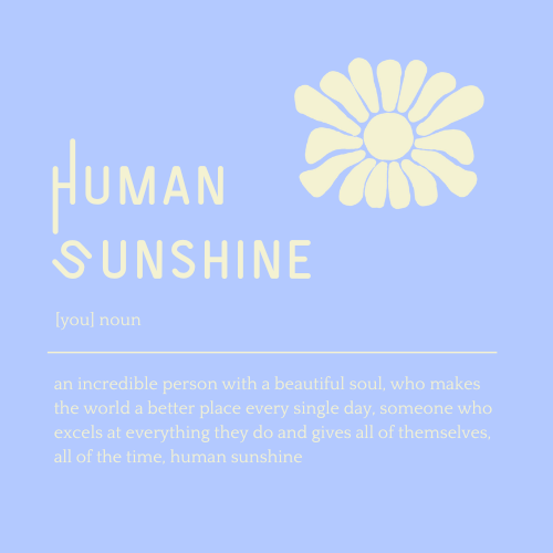 Human Sunshine Poster (Sky Blue)