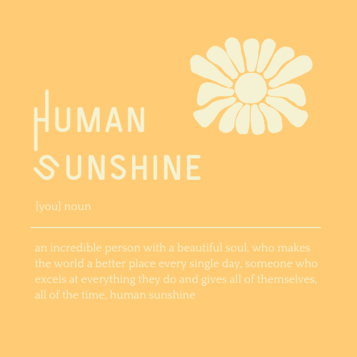 Human Sunshine Poster (Orange)