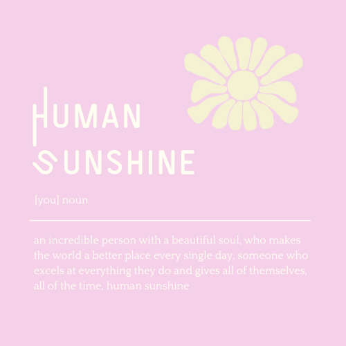 Human Sunshine Poster (Pink)