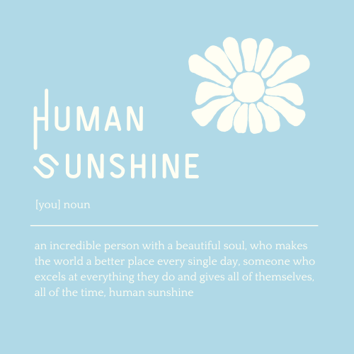 Human Sunshine Poster (Blue)