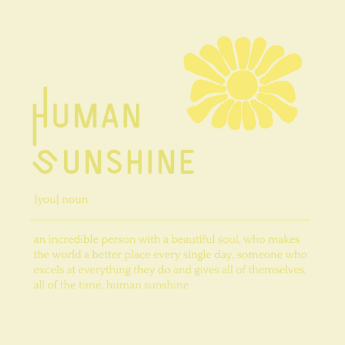 Human Sunshine Poster  (Yellow)